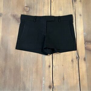 Theory Womens Black Flat Front Slash Pockets Classic Chino Shorts Button Fly